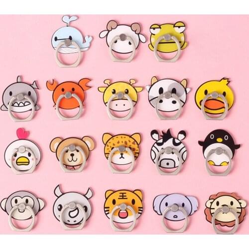 Mobile Phone Stand Holder Finger Ring Smartphone Animal Bear Monkey Whale Holder Shark Lion Stand For All Phone