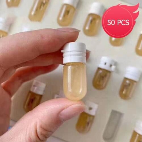 50pcs 1.5ml/2ml/3ml/5ml Empty Clear Glass Essential Oil Bottle Small Essence Serum Perfume Oil Vials Sample Test Bottle