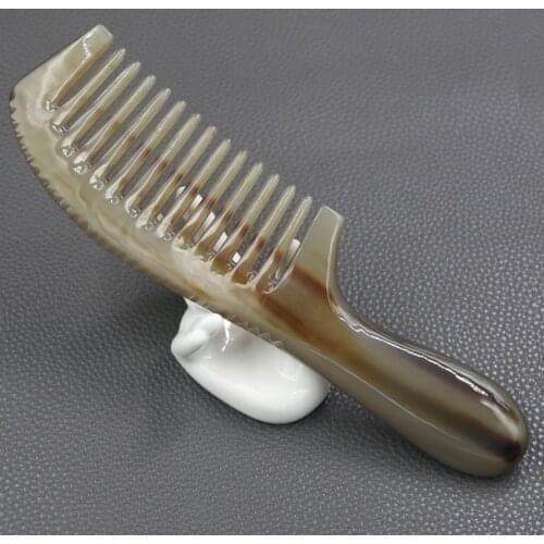 Width Tooth Comb-Natural Yak Horn Comb Anti Static Comb Hair Comb for Curls Hair