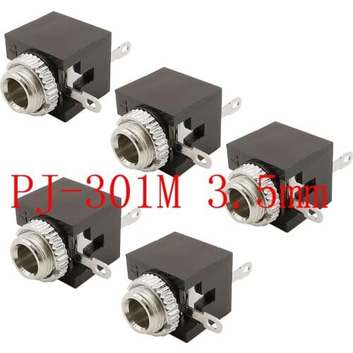 2/5/10Pcs PJ-301M 3.5mm Female Audio Socket 3 Pin DIP Headphone Jack Mono Channel Audio Connector