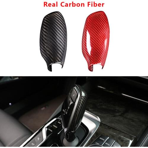 Dry Carbon Fiber Speed Gear Shift Knob Head Cover Trim Sticker For BMW 5 6 7 Series GT G32 G30 G11 G12 X3 X4 G01 G02 2016 - 2021