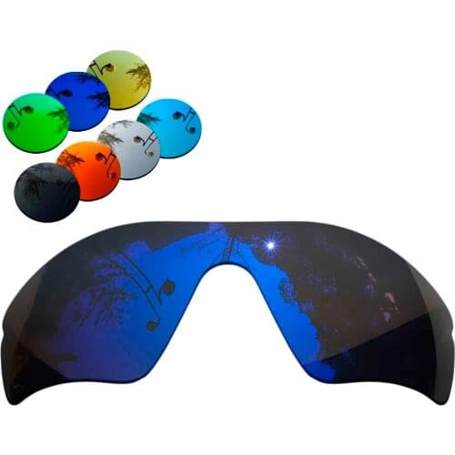 100% Precisely Cut Polarized Replacement Lenses for Radar Path Sunglasses Deep Blue Mirrored Coating Color- Choices