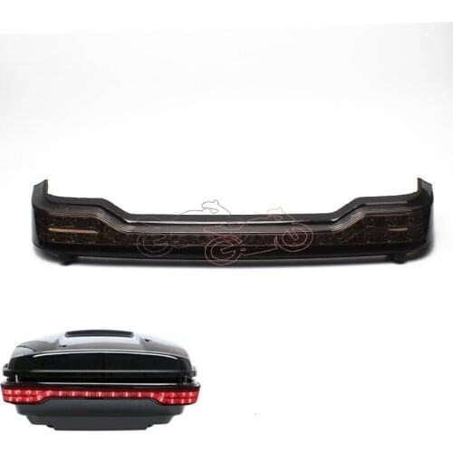 Motorcycle Tour Pak LED Brake Tail Light Wrap Smoke for Harley Electra Glide Ultra Classic 14-18 Ultra Limited Road Glide Ultra