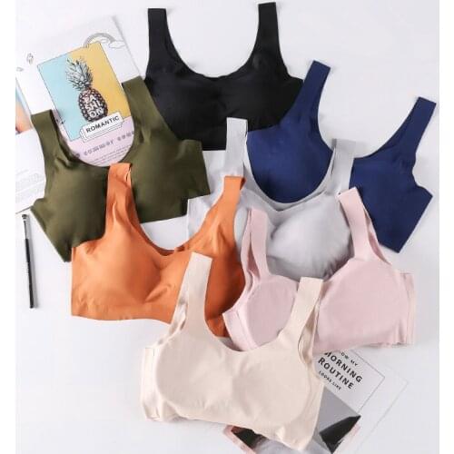 Women Seamless Bra Ummer Sexy Ice Silk Women Seamless Lingerie Underwear Wireless Traceless Bra Comfortable Sleeping Underwear