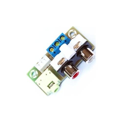 1PCS DIY Kit Audio Switch Board RCA 3.5mm Audio Input Block Stable for Amplifier