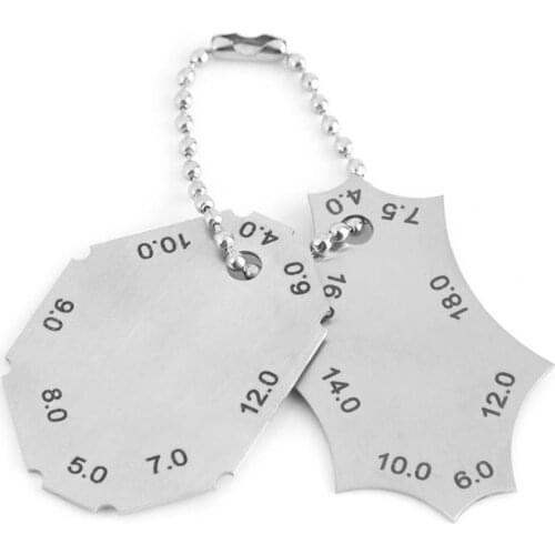 2Pcs/Set Right Angle Weld Inspection Ruler Stainless Steel Gauge Tool