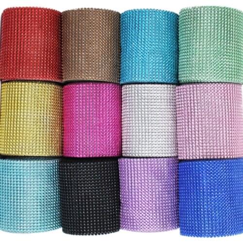 24 Rows Rhinestones Mesh Trimming Ribbon Wedding Diamond Sparkle Rhinestone Cup Chain Party Decoration Cake Ribbon Strass DIY