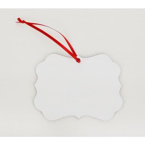 50pcs/lot sublimation blank heat transfer printing Christmas tree decoration pendant MDF two-sided printing DIY gifts products