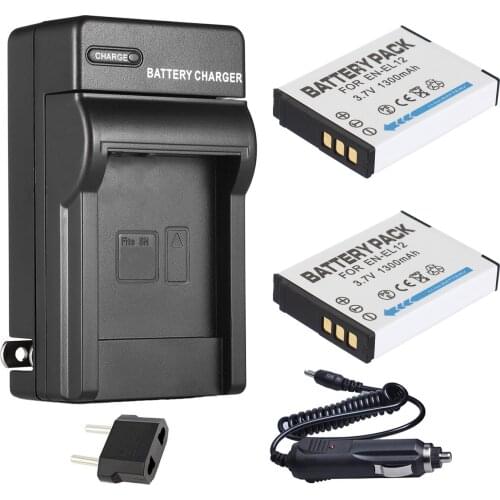 Battery (2-Pack) + Charger For Nikon Coolpix B600, A900, A1000, AW100, AW110s, AW120s, AW130s Digital Camera