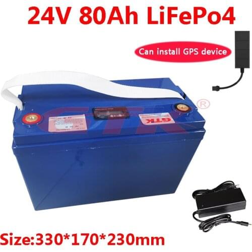 Green power lifepo4 battery 80Ah 24V can install GPS for 2000W Electric cars VAN golf trolley 80lbs motor+10A charger