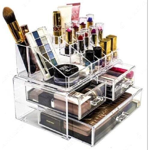 Acrylic Makeup Organizer Drawer Box Jewelry Sundries Finishing Box Cosmetic Storage Lipstick Holders perfume display Transparent