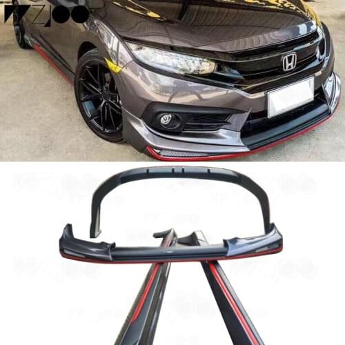 For16-18 Honda Civic 10TH Gen TR front surround + rear surround + side skirt for Honda Civic surrounded kit auto accessories