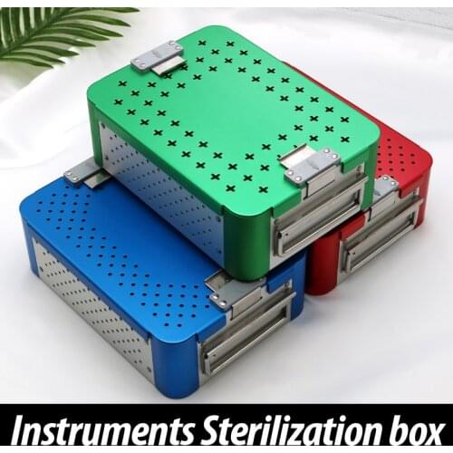 Aluminum alloy surgical instrument sterilizing box high temperature and high pressure sterilizing box for medical instrument