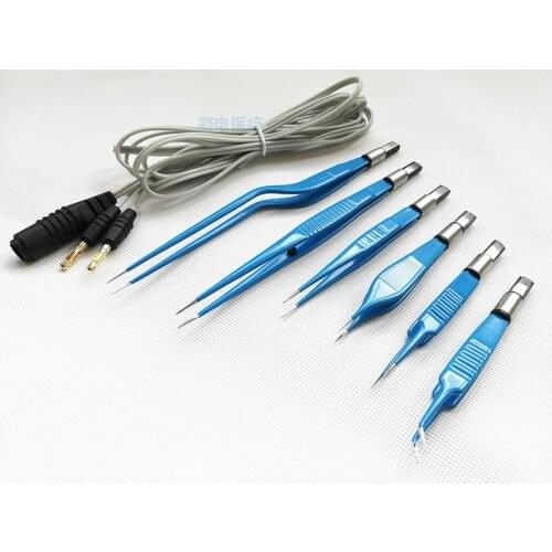 Bipolar electrocoagulation tweezers High frequency electrocautery Bipolar electrocoagulator accessories tweezers line