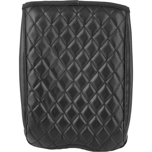 Black Armrest Cushion Cover PU Leather for Toyota Tacoma Comfortable Driving