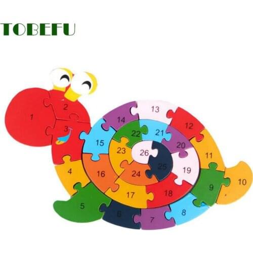 TOBEFU Wooden Educational Toys Brain Game Children Winding Snail Figure Wood 3D Puzzle Brinquedo Madeira Kids Christmas Gifts