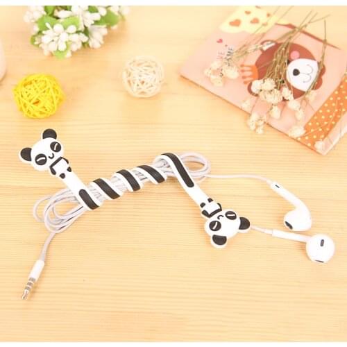 FFFAS 25cm Cartoon Cable Winder Charging Wire Organizer Earphone PC Rope Desk Arrange for PC Cellphone Stitch Eye Animal