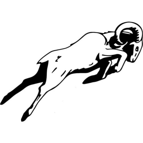 Goat Jumping Creative Decals High Quality Car Decoration Decals Personalized Pvc Waterproof Decals Black/white, 17cm*12cm