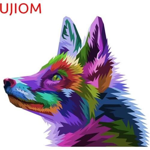 UJIOM Colorful Fox Wall Decorations Living Room Customizable Cartoon Anime Wall Stickers Bedroom Accessories Decorative Decals