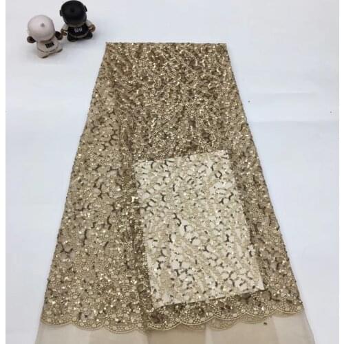 Hot Selling Nigeria Sequin Lace Fabric 2021 High Quality African Lace Fabric Wedding French Mesh Lace Fabric XX3708