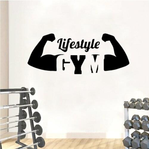 Fashion Gym Wall Sticker Fitness Lifestyle Decals Home Decor Bedroom Living Room Decoration Fitness Room Art Wallpaper Poster