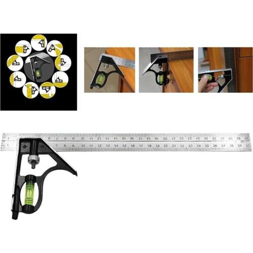 Stainless Steel 12inch Combination Angle Ruler Angle Protractor Layout Tool