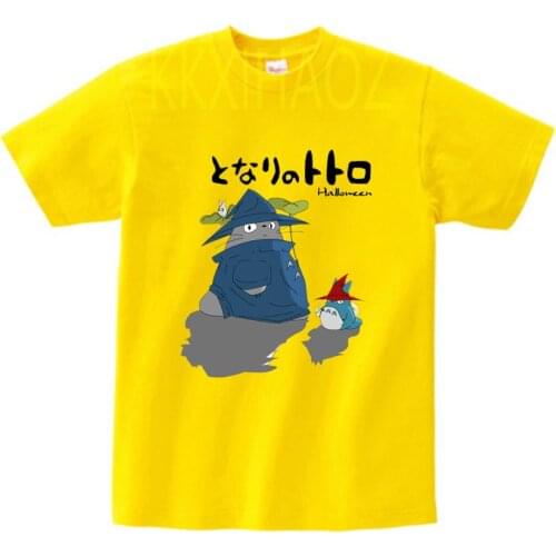 Newest Summer Fashion Unisex Totoro Print T-shirt Children Boys Short Sleeves Cute Cat Tees Baby Kids Cotton Tops Girls Clothes