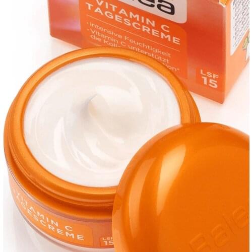 Germany Balea Dark Spots SPF15 Face Brightener Vitamin C Day Cream Collagen Production Moisturizing Radiant Youthfully Wrinkles