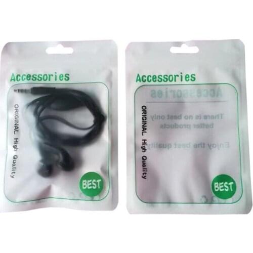 Zipper Plastic OPP poly Bag Retail Box for Stereo Earphone Headphone audio Headphones Earbuds DHL Free Mix Colors and Designs