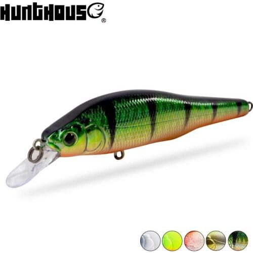 Hunthouse Surface minnow Fishing lure Suspend minnow lure Jerkbait 80mm/10g Special gravity system For long shot