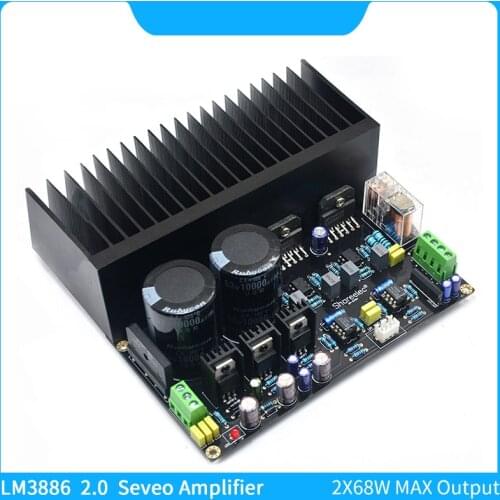LM3886 DC Servo Audio Amplifier 2.0 Channels 2*86W High Power Amplifiers Baord Stereo OP07 NE5534 Operational Amp
