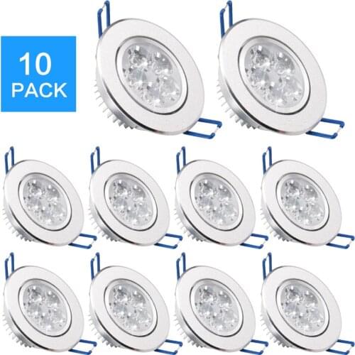 10 pack/lots LED Spot LED Downlight Dimmable Bright light Recessed decoration Ceiling Lamp 110V 220V AC85-265V Home night light