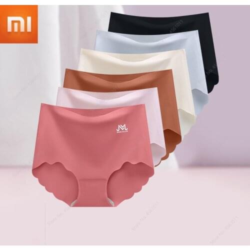 Xiaomi Womens Underwear ice silk antibacterial breathable Panties pure cotton butt-lifting ladies briefs summer Underpants