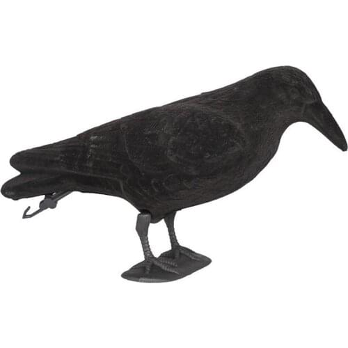 Flocking Vocal Crow Decoys Simulation Vocal Raven Bait Bird Scare Repeller Tool Halloween Garden Decoration Deterring Bird Tool