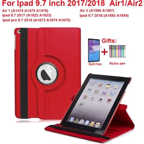 360 Rotating Case For iPad Pro 9.7 2018 2017 5 6 5th 6th Generation Funda Cover For iPad Air 2 Air 1 Case Leather Smart Coque