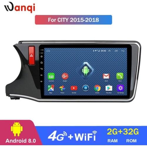 4G Lte All Netcom Android 10 inch Multi-Touch Car dvd Player For Honda City Greiz Gienia 2015-2018 gps navigation