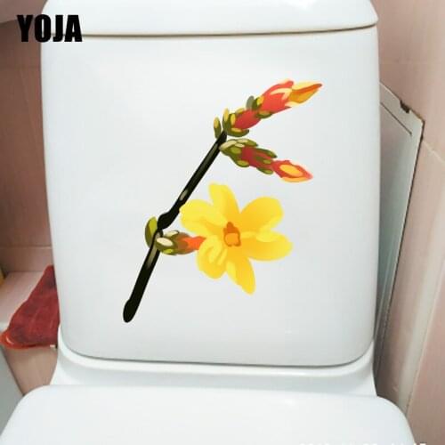 YOJA 22*10CM Hand Painted Plant Squid Classical WC Toilet Seat Stickers Home Wall Decor T1-0764