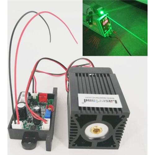 TEC 530nm 200mw Green Diode Laser Module TTL for Stage Lighting Bird Scaring Laser Harp Escape Room Haunted House