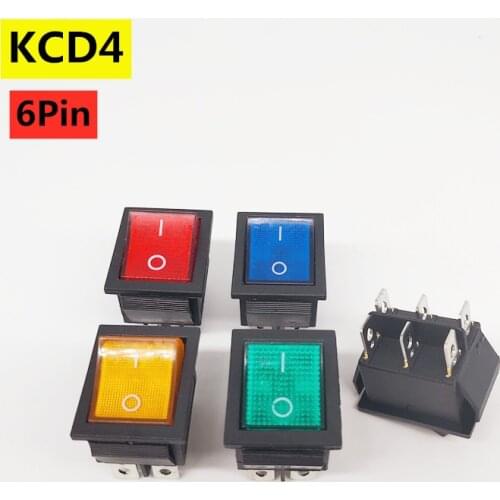1pcs KCD4 ON-OFF 16A 250VAC / 20A 125VAC rocker switch 6-pin rocker power switch