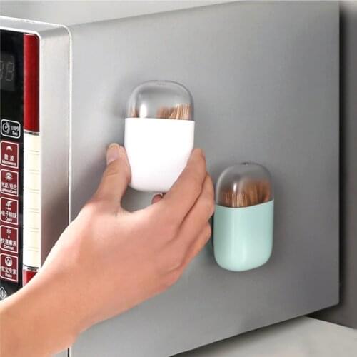 1Pc Magnetic Toothpick Holders ABS Toothpick Box Creative Toothpick Storage Box Toothpick Dispenser Fridge Magnet Popular