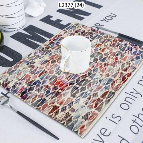1Pcs Arrangement Line Pattern Parallel Printing Napkin Cloth Home Decoration Table Mat Cloth Tea Towel Coaster 42*32 Servilletas