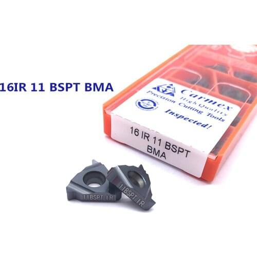 10pcs 16ER 16IR 11BSPT 14BSPT 19BSPT 28BSPT BMA Original Carmex Carbide Inserts Lathe Turning CNC Thread Blade Tool Free Ship