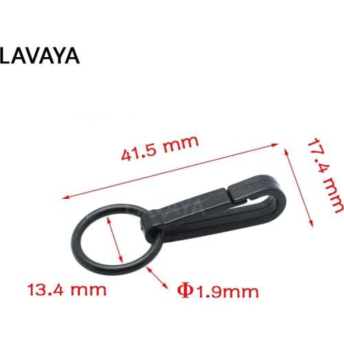 10pcs Plastic Black Gloves Hook Buckles Snap Hook With O-Ring Link Chain Craft Bag Parts Accessory