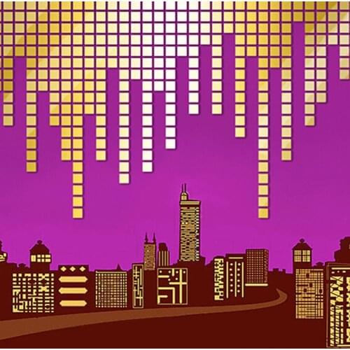 100Pc New Square Shape Removable Mirror Effect Wall Sticker Modern Art DIY Wall Stickers Mosaic Room Decal Decor Home Decoration