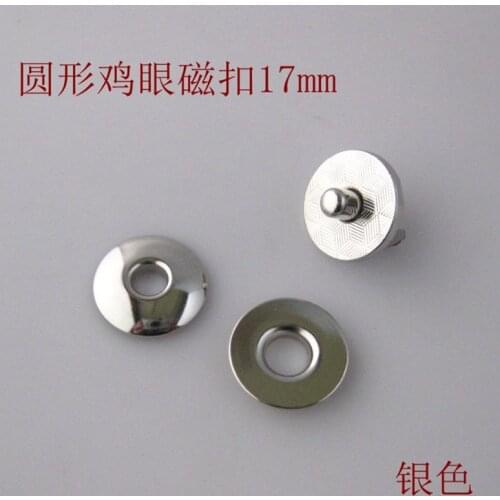 20 sets Round 17mm Silver tone Thin Magnetic Snaps buttons Bag Purse Clasp Buttons Fastener scrapbooking Decoration