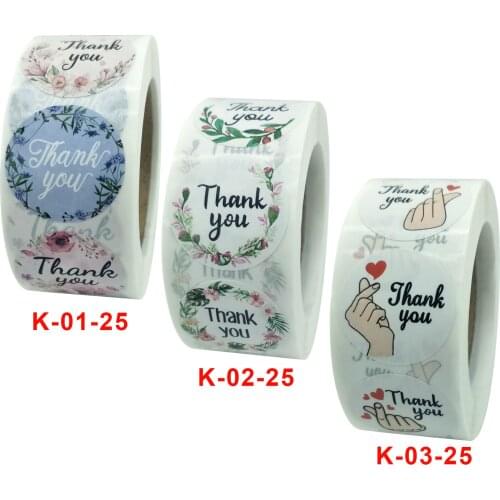 New than the heart 50pcs pack thank you stickers floral wedding gift decoration stickers