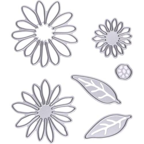 6pcs Flowers Metal Die Cutting Dies Die Cuts Stencil for DIY Scrapbooking Photo Album Paper Cards Decor Embossing Craft Gifts