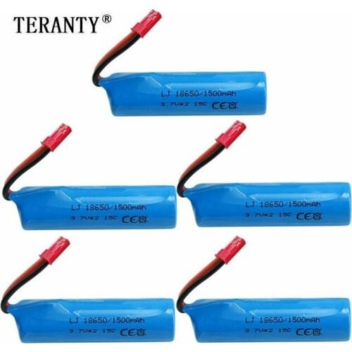 3.7V 1500mAh rechargeable Battery for remote control helicopter Airplanes car Boat Guns Toys 18650 cylindrical battery JSTplug