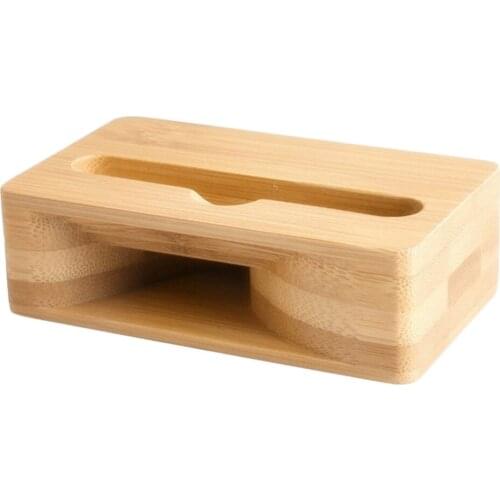 Bamboo Phone Holder with Elegant Design to Amplify The Sound - 100x60mm