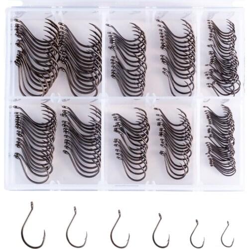 Bassdash 180 Octopus Fishing Hooks 1/0, 1, 2, 4, 6, 8, 30pcs per size